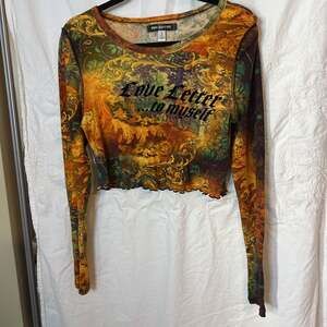 Urban Outfitters UO Love Letter Fitted Long Sleeve...